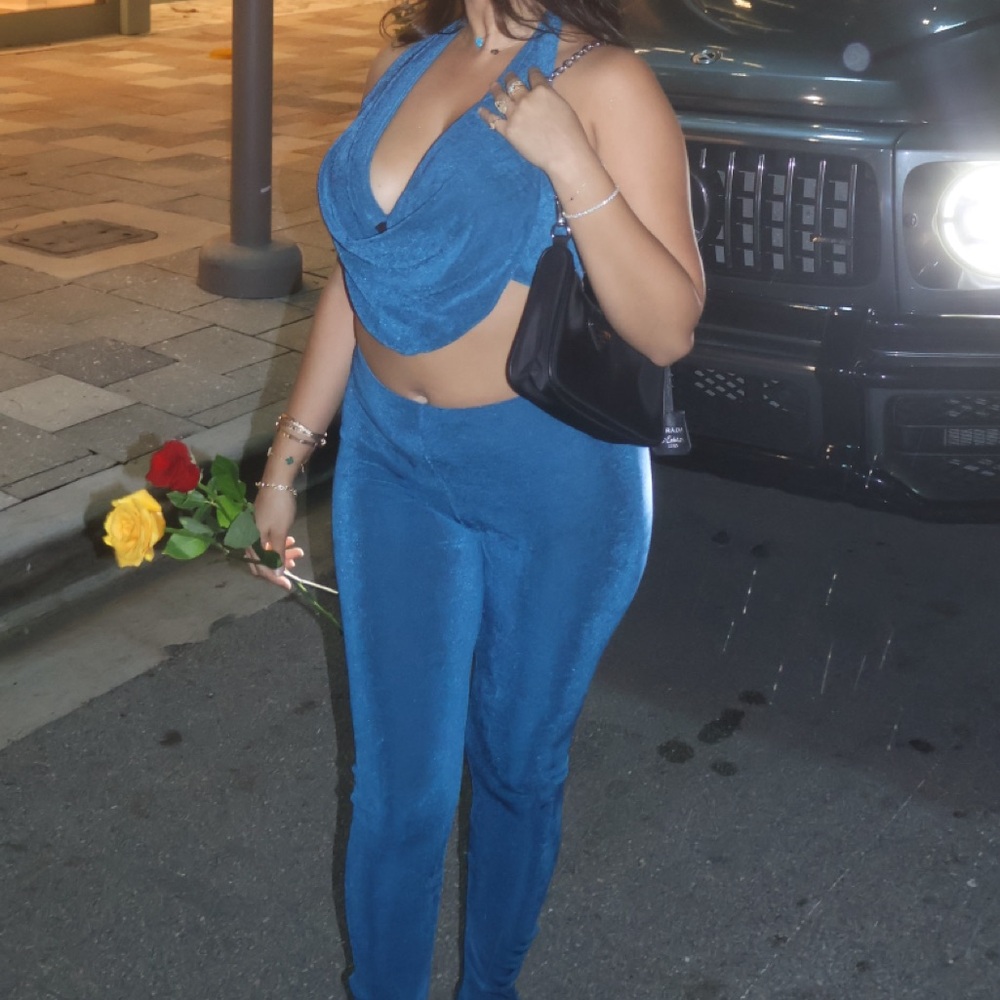 Blue Two-Piece Outfit